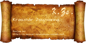 Krasznár Zsuzsanna névjegykártya